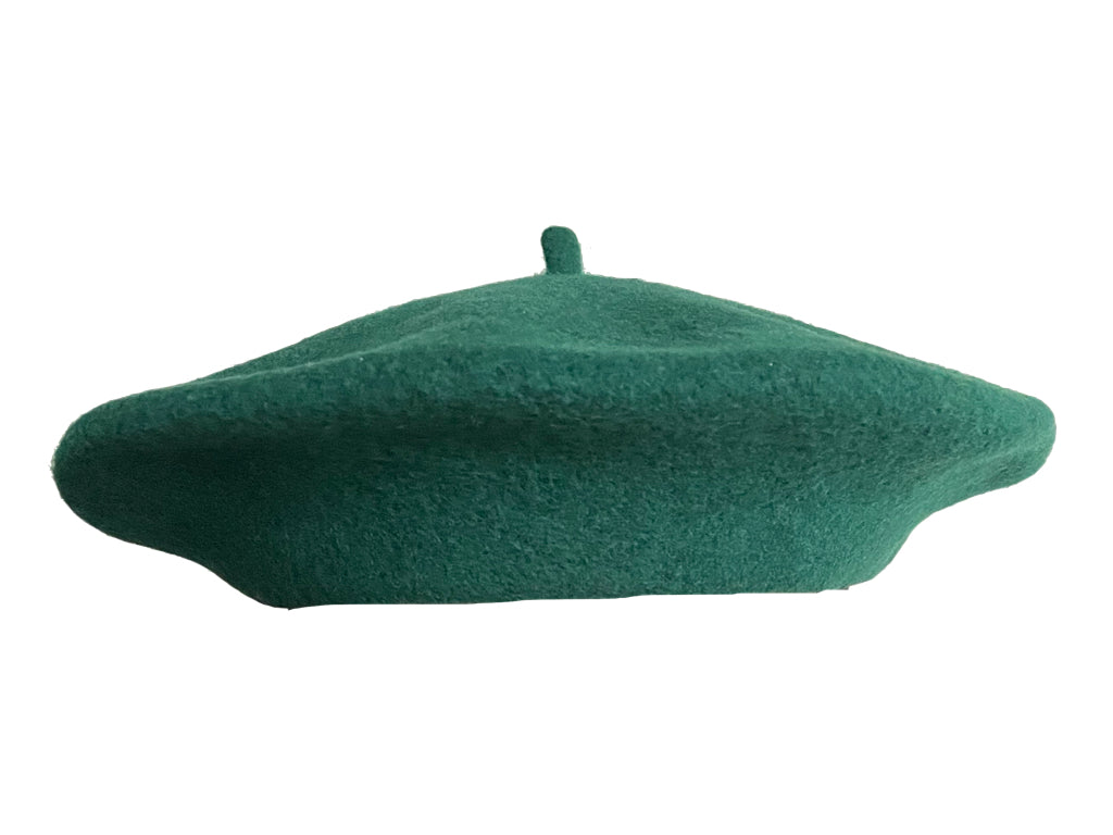 Pure Wool Beret - Bottle Green