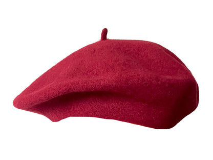 Pure Wool Beret - Maroon