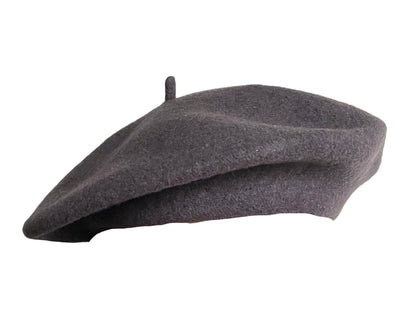 Pure Wool Beret - Grey