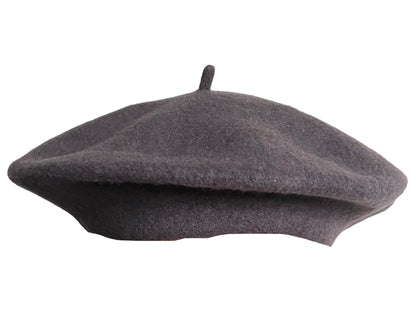 Pure Wool Beret - Grey